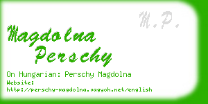 magdolna perschy business card